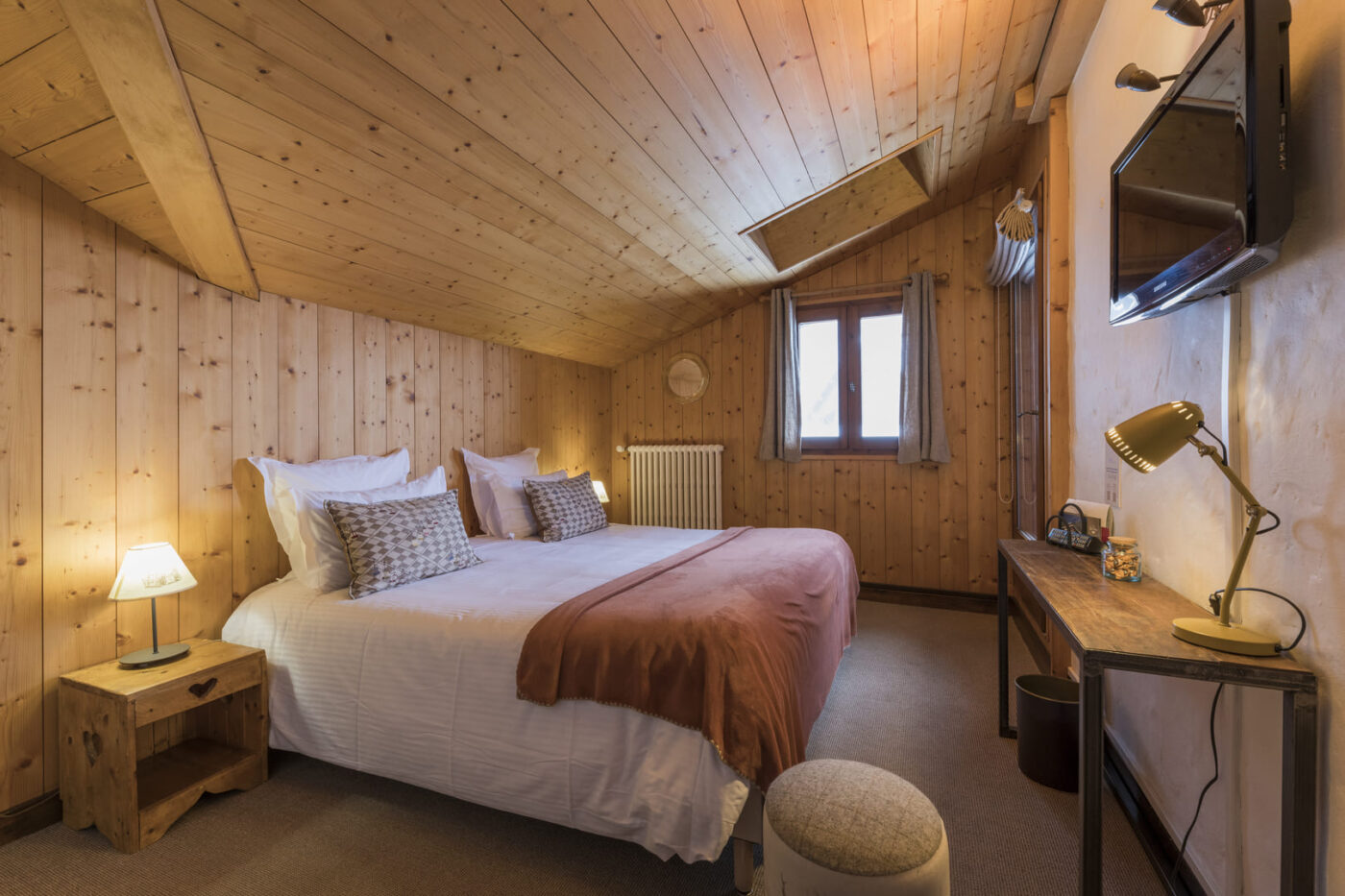 Chambre privilège hotel montagne contamines montjoie4